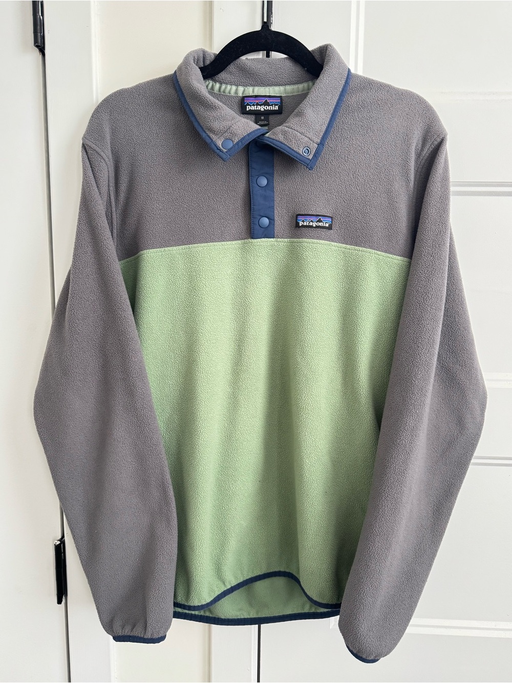 Patagonia Snap Micro D Fleece Snap-T Men’s Pullover Layer in SP19 Matcha Green